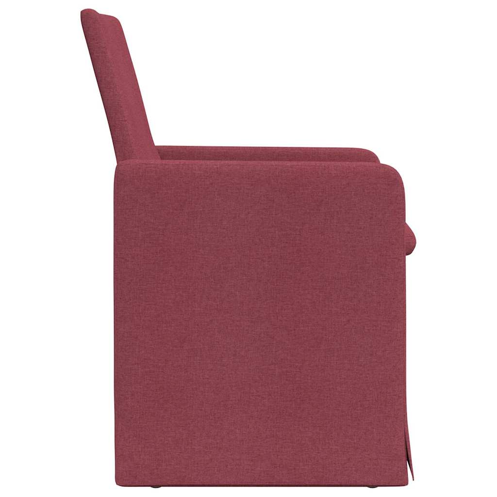 Dining Chairs 2 Pcs Burgundy 57 X 67 X 95 Cm Fabric