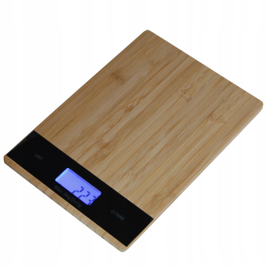 Electronic Lcd Bamboo Kitchen Scale Up To 5 Kg