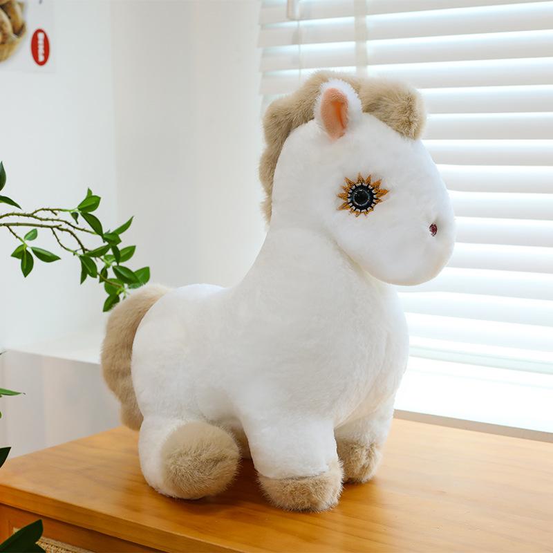 

Doll Pony Simulated Cartoon Plush Doll For Childrens Gift And Collection 25cm белый