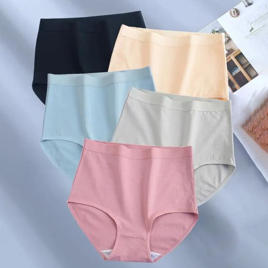 Yousheng Women's Cotton Underwear High Waisted Tummy Control Full Coverage Panties Ladies Soft Stretch Briefs