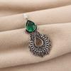 Chrome Diopside Gemstone Silver Pendant 1.8" For Birthday Gift 925 Sterling Silver Jewelry CP-45-3