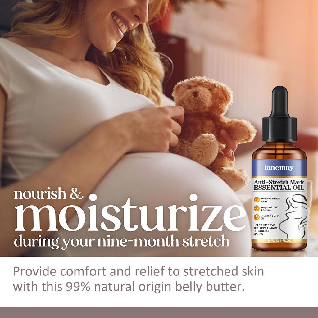 Anti-Stretch Mark Essential Oil-Provide Comfort And Relief To Stretched Skin-Keep Skin Soft And Supple, 30ml