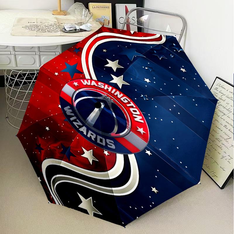 Washington basketball Stars Umbrella Folding umbrella, automatic umbrella 8-Frame for Travel, camping Use Gift for Halloween Christmas