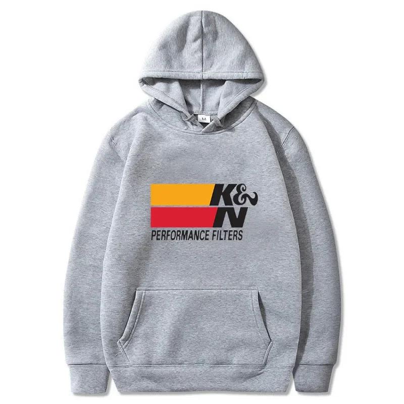 New K&N High-performance Air and Oil Filter, Air Intake, Printed Hoodie, Men's Harajuku Comical Street Wear, Men's Warm Coat