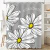 GAECustom Daisy Delight: Personalized Shower Curtain with Charming Flower Design for Fresh, Nature-Inspired Décor