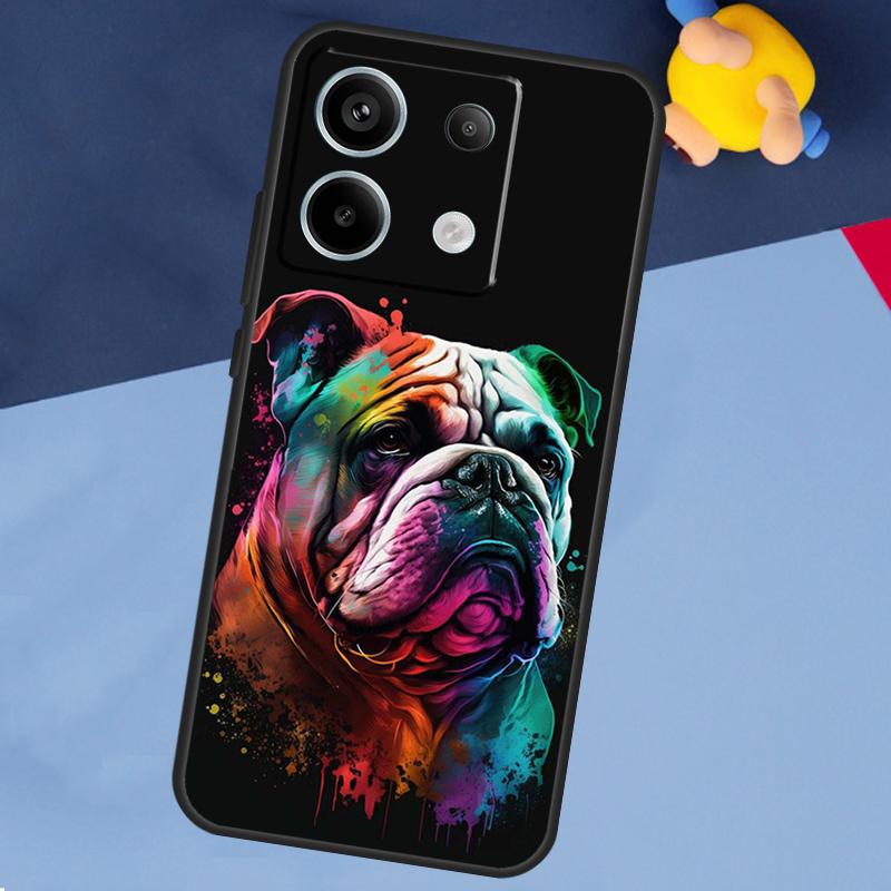 British Bulldog Case For Xiaomi Redmi Note 13 Pro 12 11 8 9 10 Redmi Note 12S 11S 10S 9S 10C 12C 13C Cover