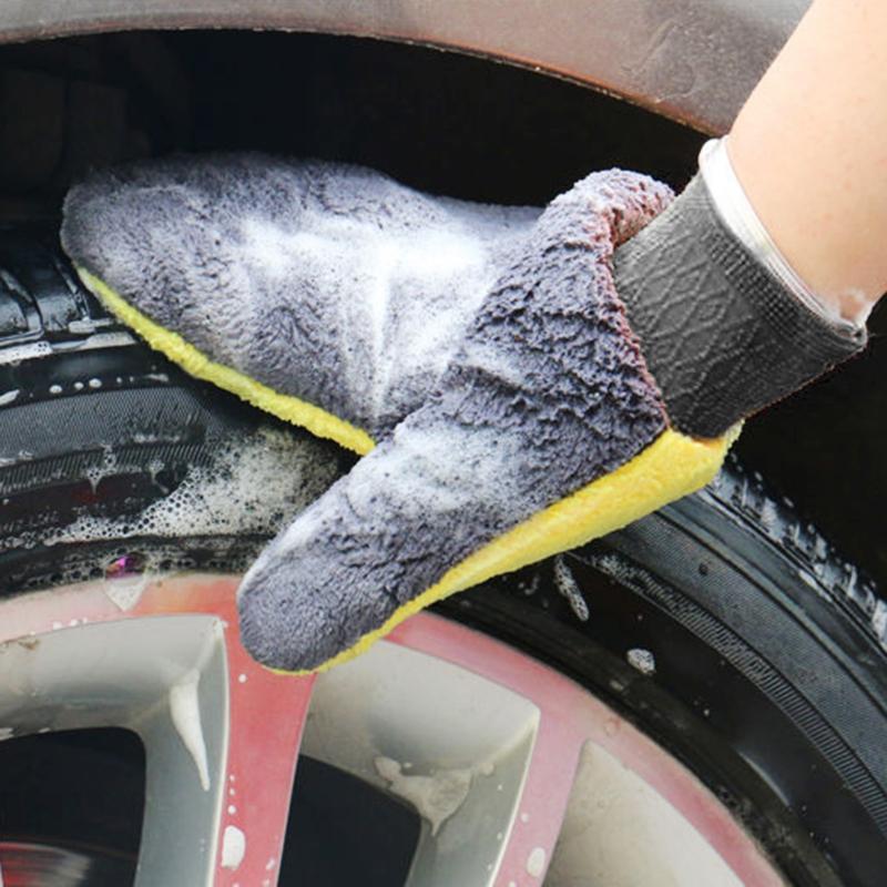 Car Wash Mitt Microfiber Chenille Wash Mitt 24x20cm Soft Car Cleaning Glove Ultra Soft Mitt Wash Towels