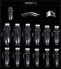 kads 120 ks Nástavce na nehty pro rychlou tvorbu plísní Dvojité umělé nehty Opakovaně použitelné čiré nástroje na manikúru pro prodloužení Poly Nail Gel Nail Art