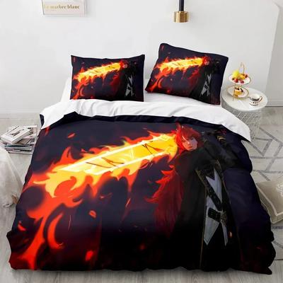 Genshin Impact Bettwäsche-Set Bettbezug Laken Bedrucktes Bettset Kissenbezug Bett Voll Queen King Size Bettdecke Schlafzimmer
