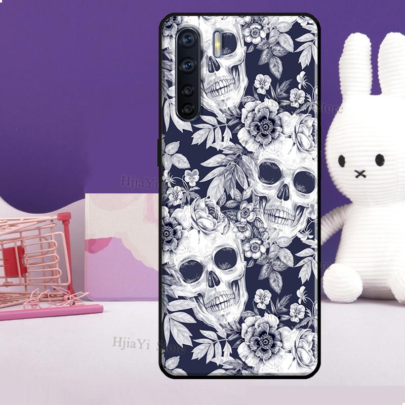 Horror Skull Gothic Phone Case For OPPO A5 A9 A31 A53 S 2020 A94 A74 A54 A72 A52 A83 A91 A93 A15 Reno 5 Lite