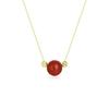 Acacia Bean Red Necklace Women's 2025 New Transfer Bead Pendant Collarbone Chain Valentine's Day Gift for Girlfriend Premium