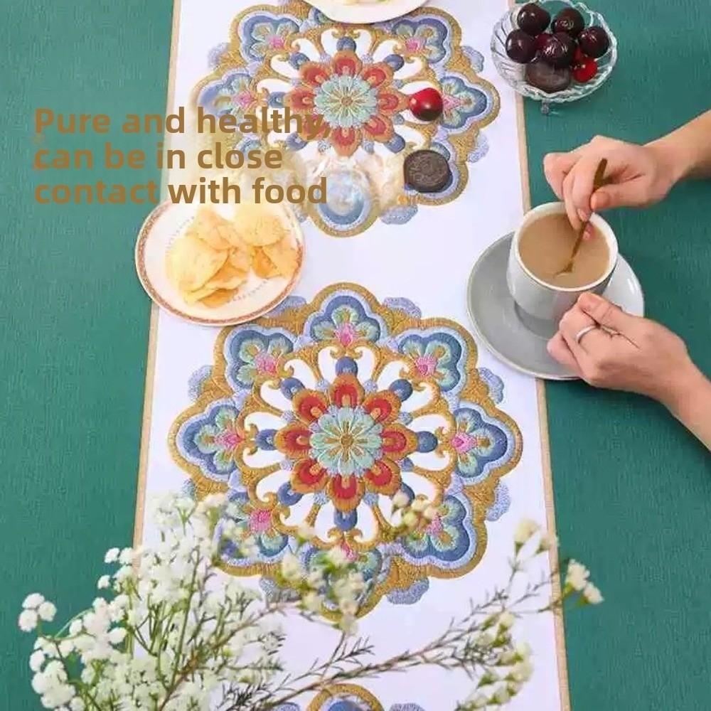 Waterproof PVC Tablecloth Printed Washable Table Mat Anti Slip Oil-proof Oil-Resistant Table Cloth Wedding Dining Room
