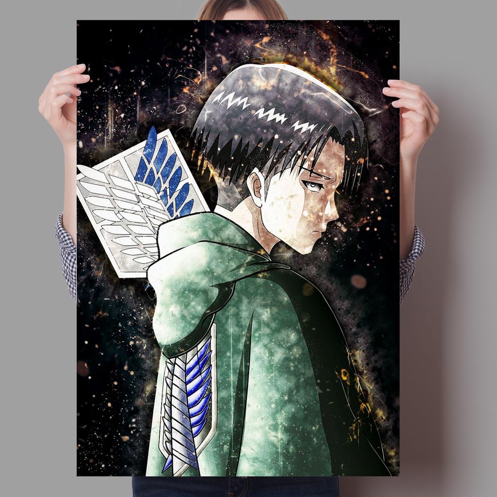 Anime angrep på titan mannlig hovedperson Maleri Kunst Hjemmeinnredning Barnerom Barnerom Stue Sofa Veggdekor Kvalitet Lerretsplakat