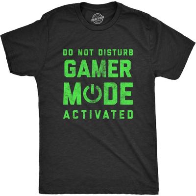 Mens Do Not Disturb Gamer Mode Activated T Shirt Funny Video Game Lover Tee for Guys