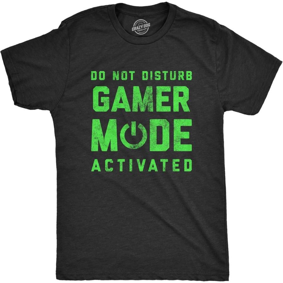 Mens Do Not Disturb Gamer Mode Activated T Shirt Funny Video Game Lover Tee for Guys S