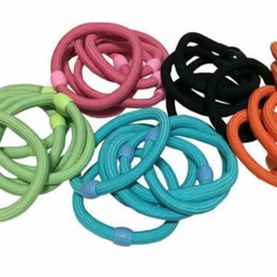 Colored Bead Knot Rubber Bands 30P Rubber Hair Ties Hair Elastic Bands Bead Hair Ties
