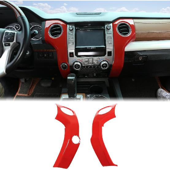 Car Center Console Air Outlet Trim Cover Compatible with Toyota Tundra 2014-2021 Center Console Air Conditioning Panel Trim Cover Air Outlet Vent красный
