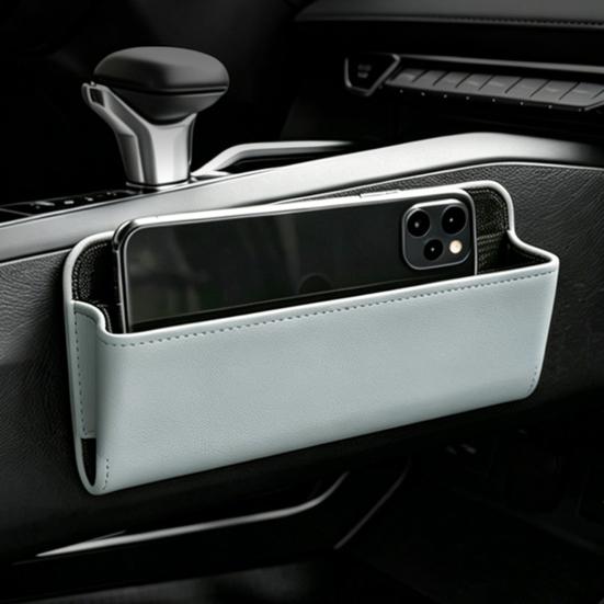 Car Center Console Organizer Faux Leather Car Storage Box for Sunglasses Cards Vehicle Dashboard Tray for Tidying Car Interior Accessory