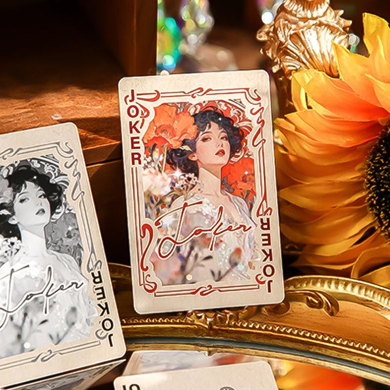 Retro Poker 54 Cards/Box Vintage Beauty Printed Card Board Game for Friends