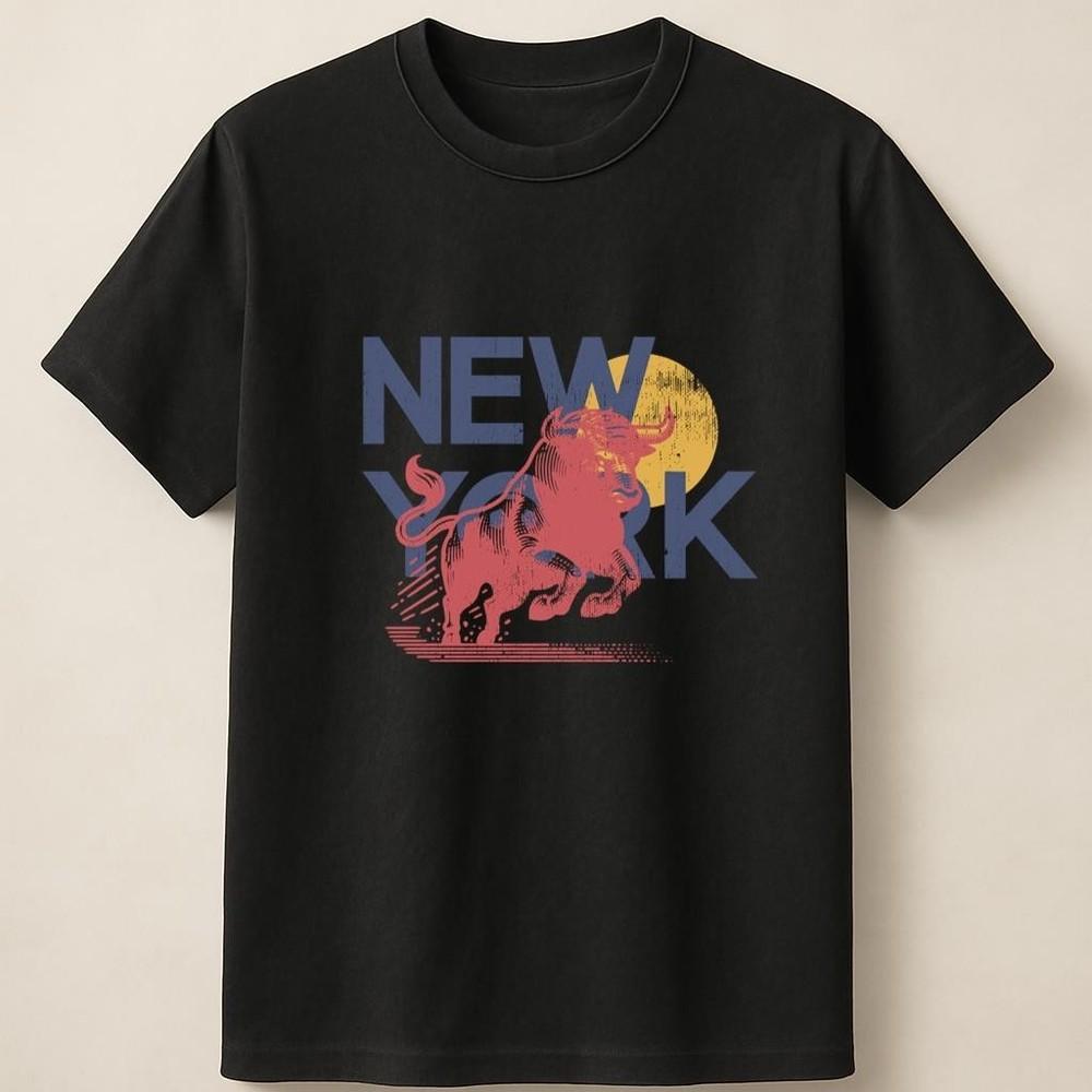 New York Bull Graphic Urban Icon Strong City Pride Style T Shirt Unisex T-Shirt L
