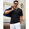 [TACVASEN] Black T-Shirt, Cooling Touch, Men's Short Sleeve Summer Clothes, Dry T-Shirt, Quick Drying, Black Dyed, Size M