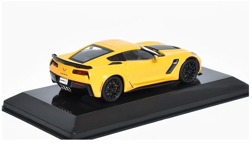 Corvette Diecast Model 1/43 CORVETTE Z06 2017 (Yellow) with Case [Parallel Import]