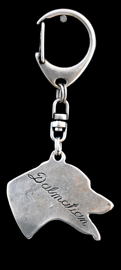 Dalmatian, Carriage Dog, Spotted Coach Dog - Silver-plated Key Ring with Dog, Handbag Decoration, Backpack Pendant by Art-Dog Brand