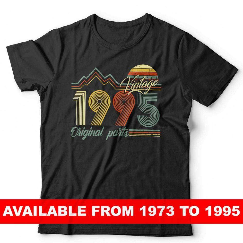 

Футболка на день рождения Классический винтаж 1995 - 1973 Оригинальные детали Подарок Ретро Унисекс 4XL