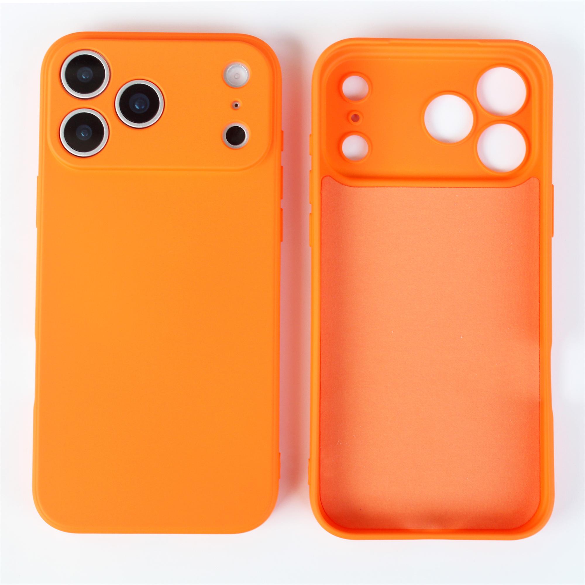 

Для iPhone 17 Pro Max 17 Pro 17 Air силіконова задня кришка захист камери кришка ударостійка м яка проста однотонна чохол для телефону For iPhone 17 ProMax помаранчевий