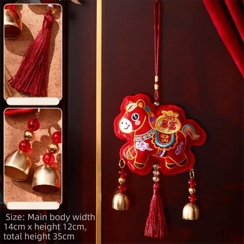 Horse Fish Design Hanging Ornament God of Wealth Spring Festival Pendant Spring Festival