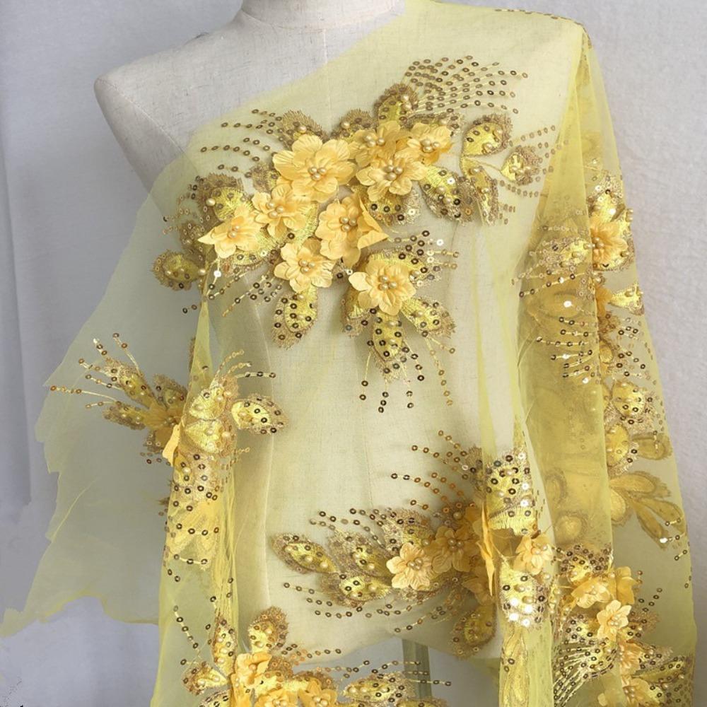 Bead Phoenix Tail Flower Flower Mesh 3D Clothing Sew Patches New Embroidery Patches Clothes