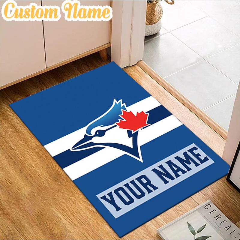 Custom Name Blue Jays Baseball Season Rug, Office Rug, Chair Rug, Carpet for Living Rooms, Doormat Game Rug Home Decor Christmas Gifts