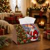 1pc Christmas Tissue Box Holder with Traditional Festive Design-Santa Claus Pine Tree Teddy Bear Gift,Ideal for Kitchen,Living Room,Bedroom,Bathroom,C