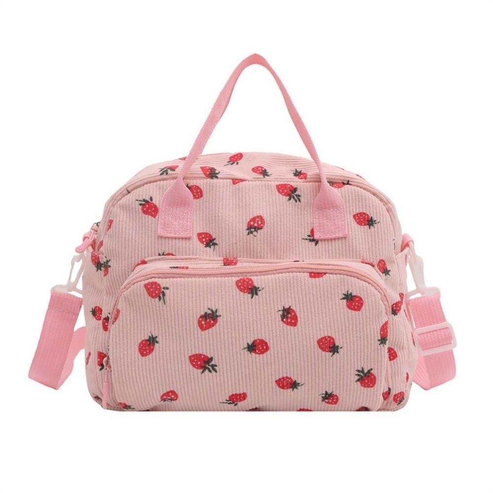 Large Capacity Corduroy Hand-Held Bag Waterproof Lady's Crossbody Bag for Commuting