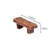 Mini Imitation Solid Wood Tables and Chairs Micro Landscaping Resin Square Wooden Tables Chairs Benches Miniature Ornaments