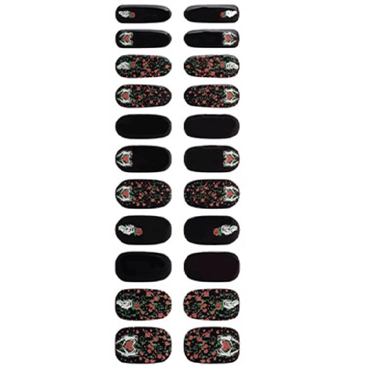 Halloween Full Nail Strips Full Nail Wraps Luminous Halloween Nails Stickers Gel Nail Strips Nails Art Decoration