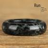 Tibetan Snake Pattern Jade Ring – Dark Green Ethnic Carved Band