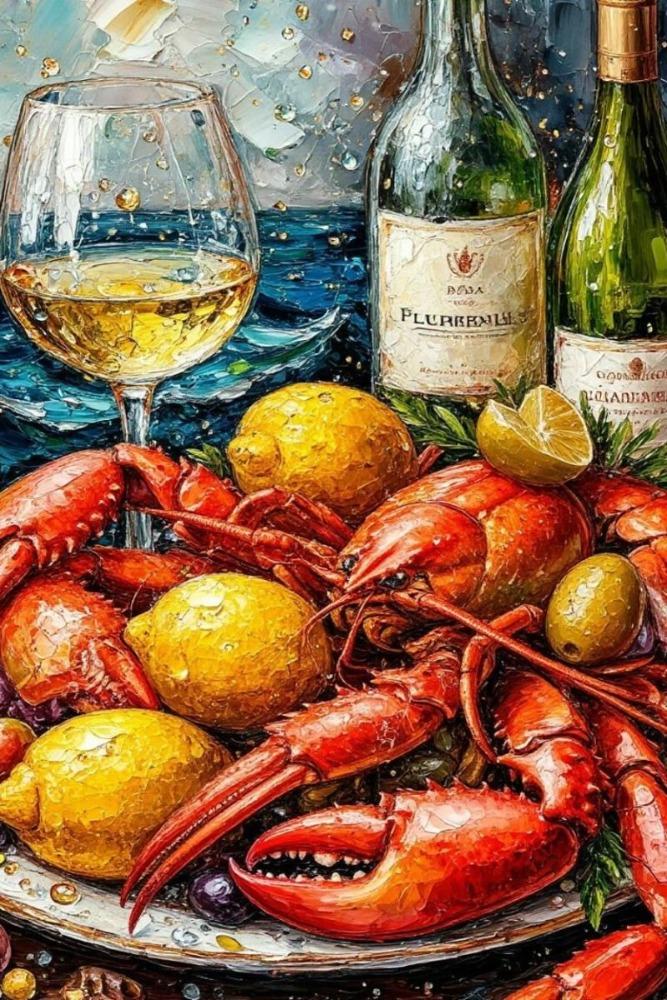 Vintage Metal Sign Food and Wine Art Wall Decor for Restaurant Kitchen Bar
