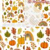 2pcs, 2D FLAT PRINTING Curtains (Without Rod) Autumn Rainbows Minimalist Holiday Curtains Durable Polyester Curtains Decorations