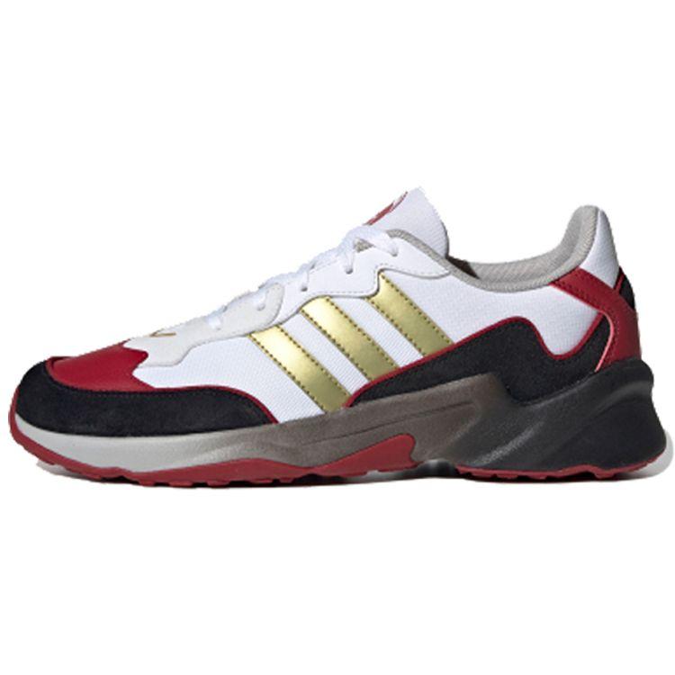 Adidas Neo 20-20 Retro Splicing Sports Non-Slip Wear-Resistant Low-Top Marathon Running Shoes Men Sneaker White Red Black FV6103