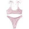 Women Decoration Bikini Set Push Up Swimsuit Beachwear Padded Swimwear