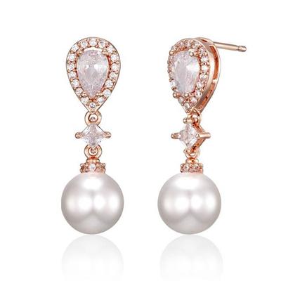 [ELLE Jewelry] 14K Fine Waterdrop Pearl Drop Long Earrings ELGPEE556