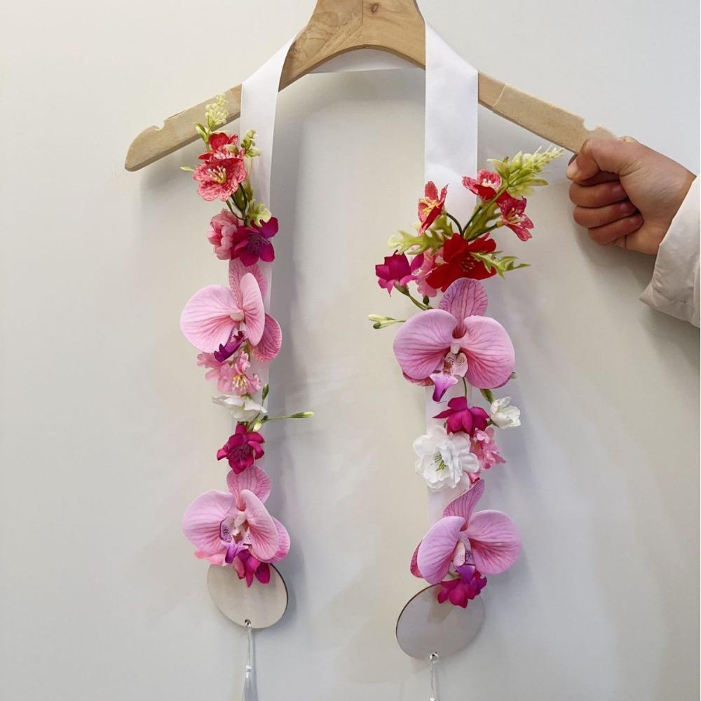 Artificial Flower Etiquette Ribbon Realistic Welcome Sash Wedding Photo Props  Wedding Ceremony