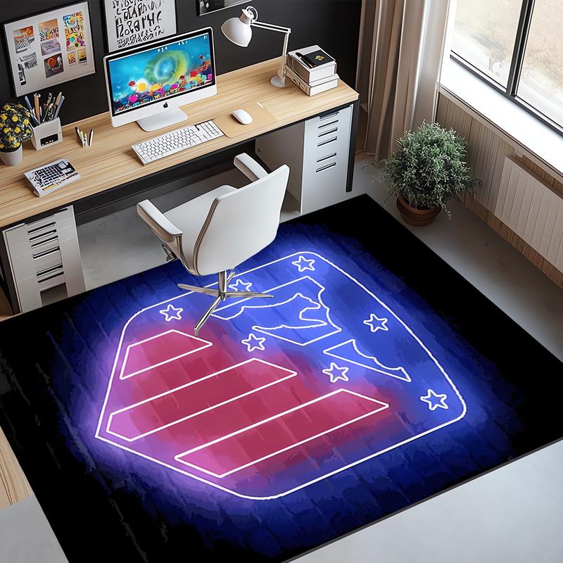 Football Club Pattern Rug, Indoor/Outdoor Mat, for Picnic, Gameroom, Bedroom, Office, Living Room, Home Decor Carpet, Birthday Gift