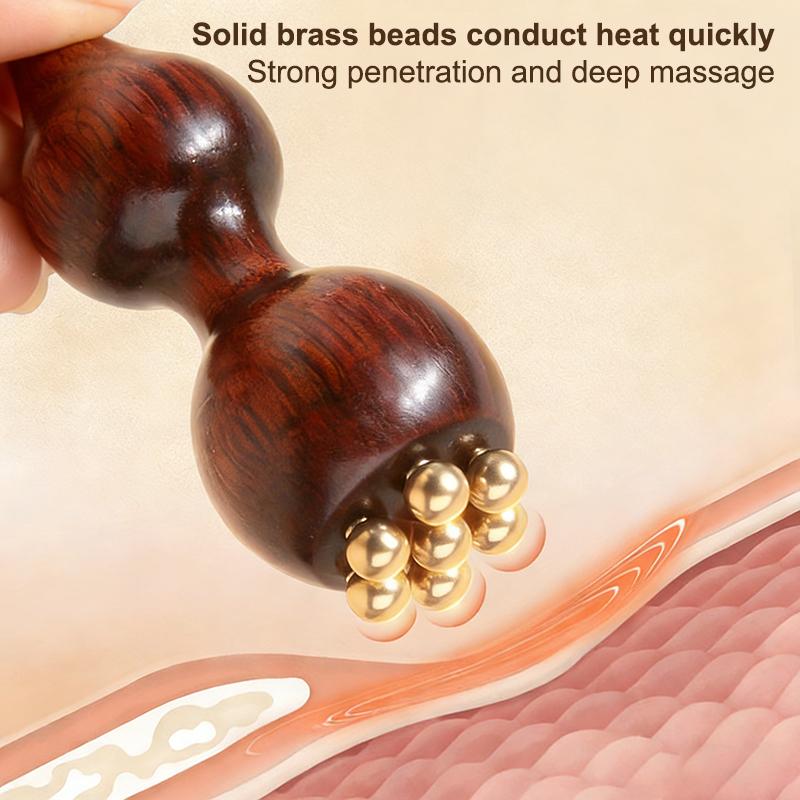 Professional Lotus Seedpod Brass Rosewood Facial Lifting Gua Sha Tool Eye Relaxation Spot Meridians Acupoint Massage Handheld