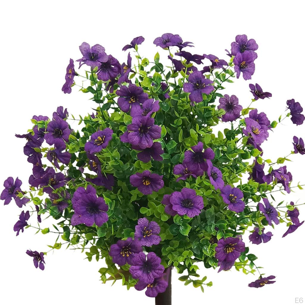 Artificial Flower Garden Stake Plant 24" Faux Greenery Shrubs for Outside Wedding
