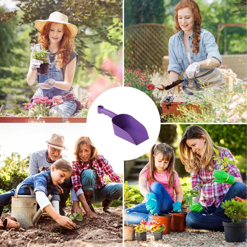 Soil Scoop For Indoor Plants Lightweight Portable PP Succulent Tools Sturdy Non-Slip Comfortable Grip Cat Litter Spades For