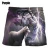 New Wolf 3D Digital Print Man Swim Shorts Casual Loose Men's Shorts Customized Design Comfortable Breathable Summer Wear Clothes