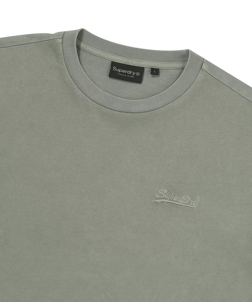Syupeodeulai Small Logo Washed T-Shirt Khaki Green Sduiscq13Khg