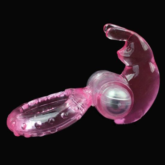 Männer männliche Silikon vibrierende tragen Kaninchen Ohren Ring Gelee Verzögerung Ring Sex Spielzeug